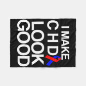 Congenitale overlevende van hartaandoening CHD War Fleece Deken (Voorkant (Horizontaal))