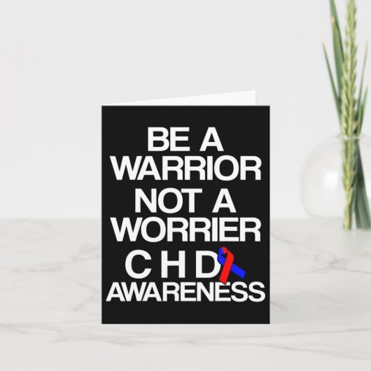 Congenitale overlevende van hartaandoening CHD War Kaart (Voorkant)