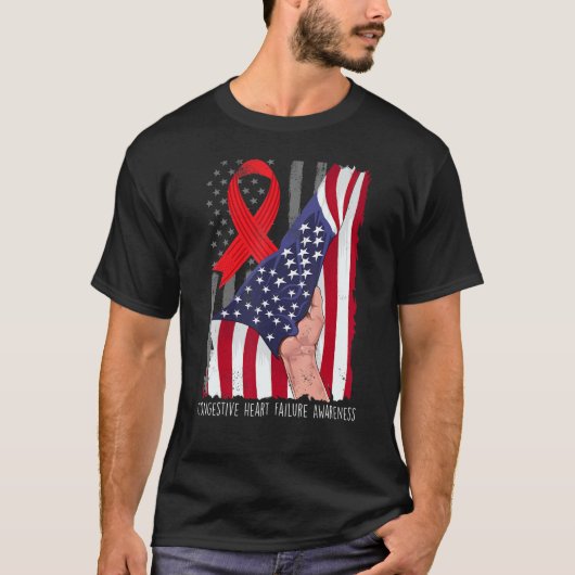 Congestief hartfalen Shirt Awareness American (Voorkant)