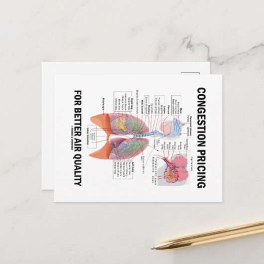 Congestieprijzen voor een betere luchtkwaliteit briefkaart (Voorkant / Achterkant in situ)