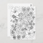Conglomeratie van bloemen briefkaart (Voorkant / Achterkant)