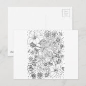 Conglomeratie van bloemen briefkaart (Voorkant / Achterkant)