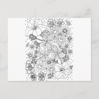 Conglomeratie van bloemen briefkaart