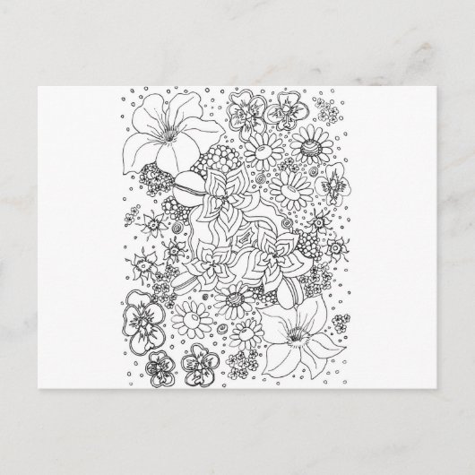 Conglomeratie van bloemen briefkaart (Voorkant)