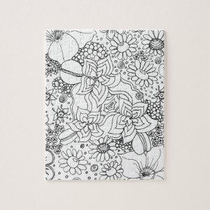 Conglomeratie van bloemen legpuzzel