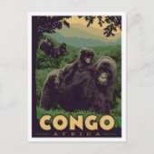 Congo Afrika Vintage Reizen  Briefkaart (Voorkant)