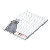 Congo-Afrikaans grijs Notitieblok (Linkerzijde)