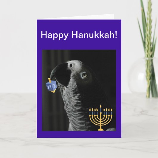 Congo-Afrikaanse Gray Hanukkah Feestdagen Kaart (Voorkant)