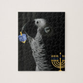 Congo-Afrikaanse Gray Hanukkah Legpuzzel (Verticaal)