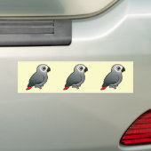 Congo-Afrikaanse grijs Bumpersticker (Op auto)
