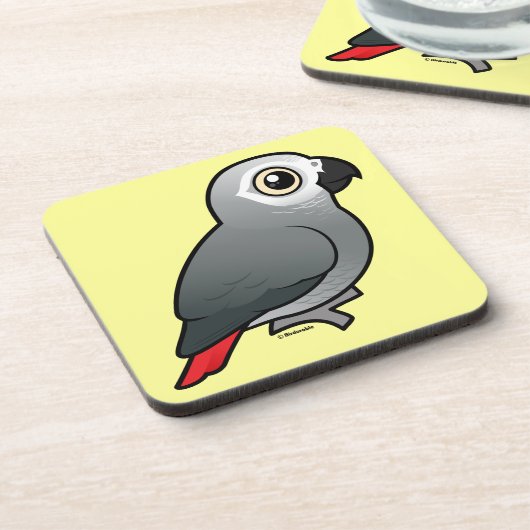 Congo-Afrikaanse grijs Drankjes Onderzetter (Linkerzijde)