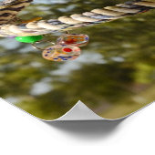 Congo-Afrikaanse grijs op een vleugel Poster (Hoek)