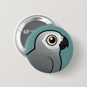 Congo-Afrikaanse grijs Ronde Button 5,7 Cm (Voorkant /achterkant)