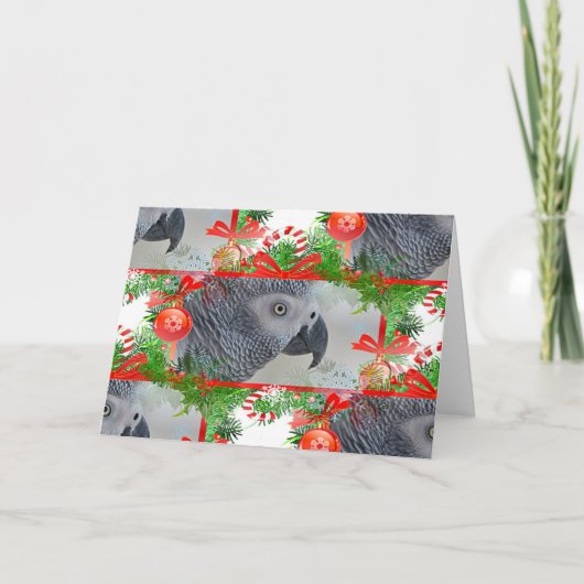 Congo-Afrikaanse grijze kerst Kaart (Voorkant)