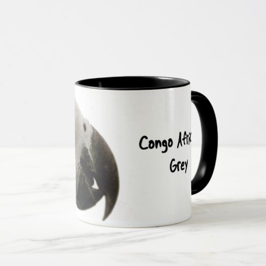 Congo-Afrikaanse grijze Mok (Voorkant rechts)