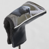 Congo Afrikaanse grijze papegaai having plezier Golfheadcover (3/4 voorkant)