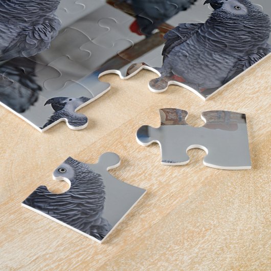 Congo-Afrikaanse grijze papegaai in Mirror Legpuzzel (Zijkant)