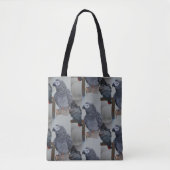 Congo-Afrikaanse grijze papegaai in Mirror Tote Bag (Voorkant)