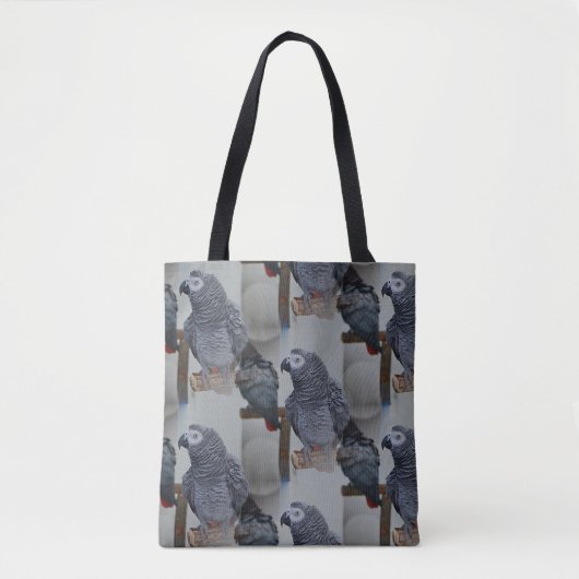 Congo-Afrikaanse grijze papegaai in Mirror Tote Bag (Voorkant)
