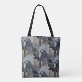 Congo-Afrikaanse grijze papegaai in Mirror Tote Bag (Achterkant)