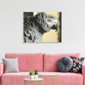 Congo-Afrikaanse grijze papegaai met gevlekte vere Canvas Afdruk (Insitu (Woonkamer))