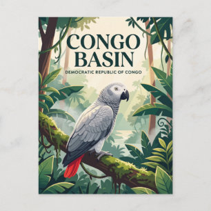 Congo-bekken Democratische Republiek Congo Briefkaart