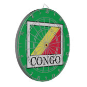 Congo-Brazzaville Dartbord (Voorkant Links)