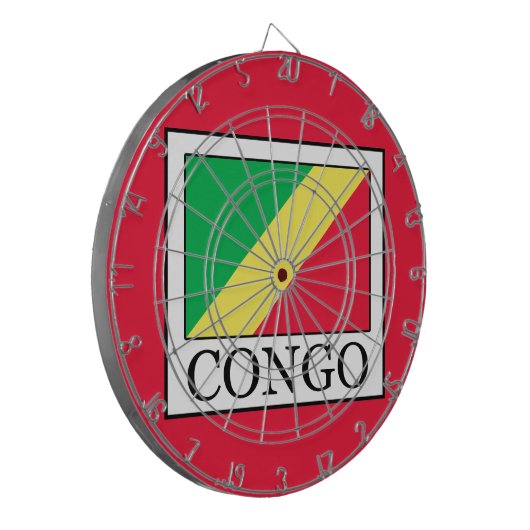 Congo-Brazzaville Dartbord (Voorkant Links)