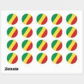 Congo-Brazzaville Fisheye Vlag Sticker (Vel)