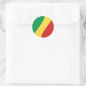 Congo-Brazzaville Fisheye Vlag Sticker (Tas)