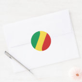 Congo-Brazzaville Fisheye Vlag Sticker (Envelop)