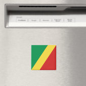 Congo-Brazzaville Flag Magnet (Insitu (Vaatwasser))