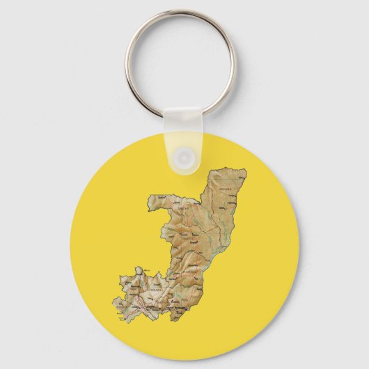 Congo-Brazzaville Kaart Sleutelhanger (Voorkant)