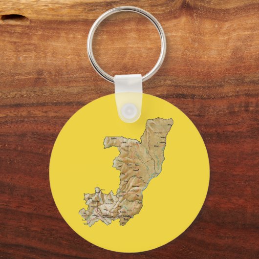 Congo-Brazzaville Kaart Sleutelhanger (Voorkant)