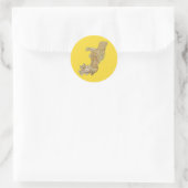 Congo-Brazzaville Kaartsticker Ronde Sticker (Tas)
