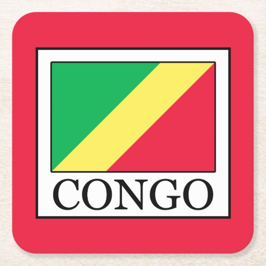 Congo-Brazzaville Kartonnen Onderzetters (Voorkant)