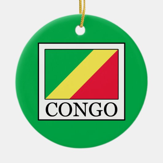 Congo-Brazzaville Keramisch Ornament (Voorkant)