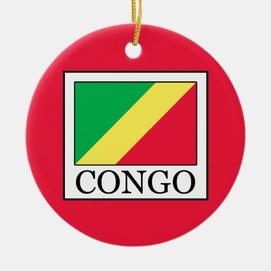 Congo-Brazzaville Keramisch Ornament (Voorkant)