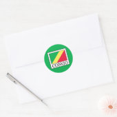 Congo-Brazzaville Ronde Sticker (Envelop)