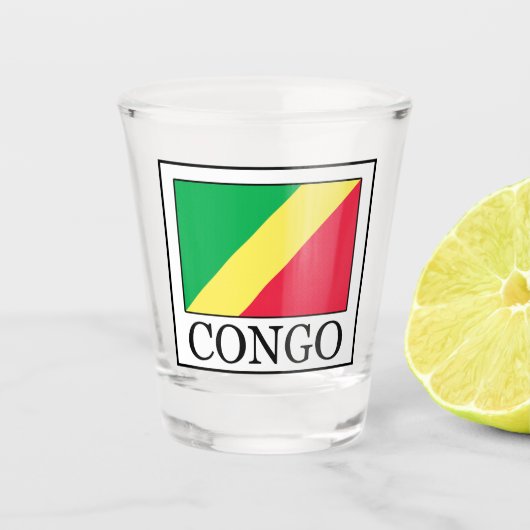Congo-Brazzaville Shot Glas (Voorkant)