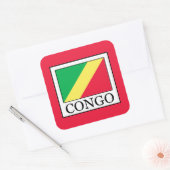 Congo-Brazzaville Vierkante Sticker (Envelop)