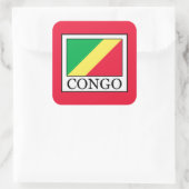 Congo-Brazzaville Vierkante Sticker (Tas)