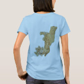 Congo-Brazzaville vlag x kaart T-Shirt (Achterkant)