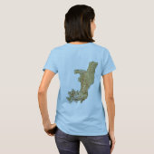 Congo-Brazzaville vlag x kaart T-Shirt (Achterkant volledig)