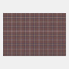 Congo Brown and Spicy Mix Plaid Inpakpapier Vel