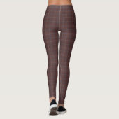 Congo Brown en Spicy Mix geruite broek Leggings (Achterkant)
