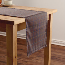 Congo Bruin en pittige mix plaid Korte Tafelloper