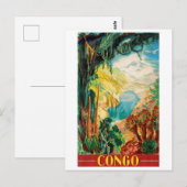 Congo, Congostroom, Afrika, landschap, vintage Briefkaart (Voorkant / Achterkant)