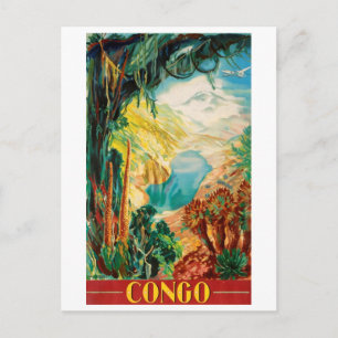 Congo, Congostroom, Afrika, landschap, vintage Briefkaart