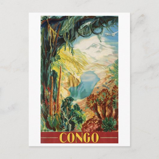 Congo, Congostroom, Afrika, landschap, vintage Briefkaart (Voorkant)